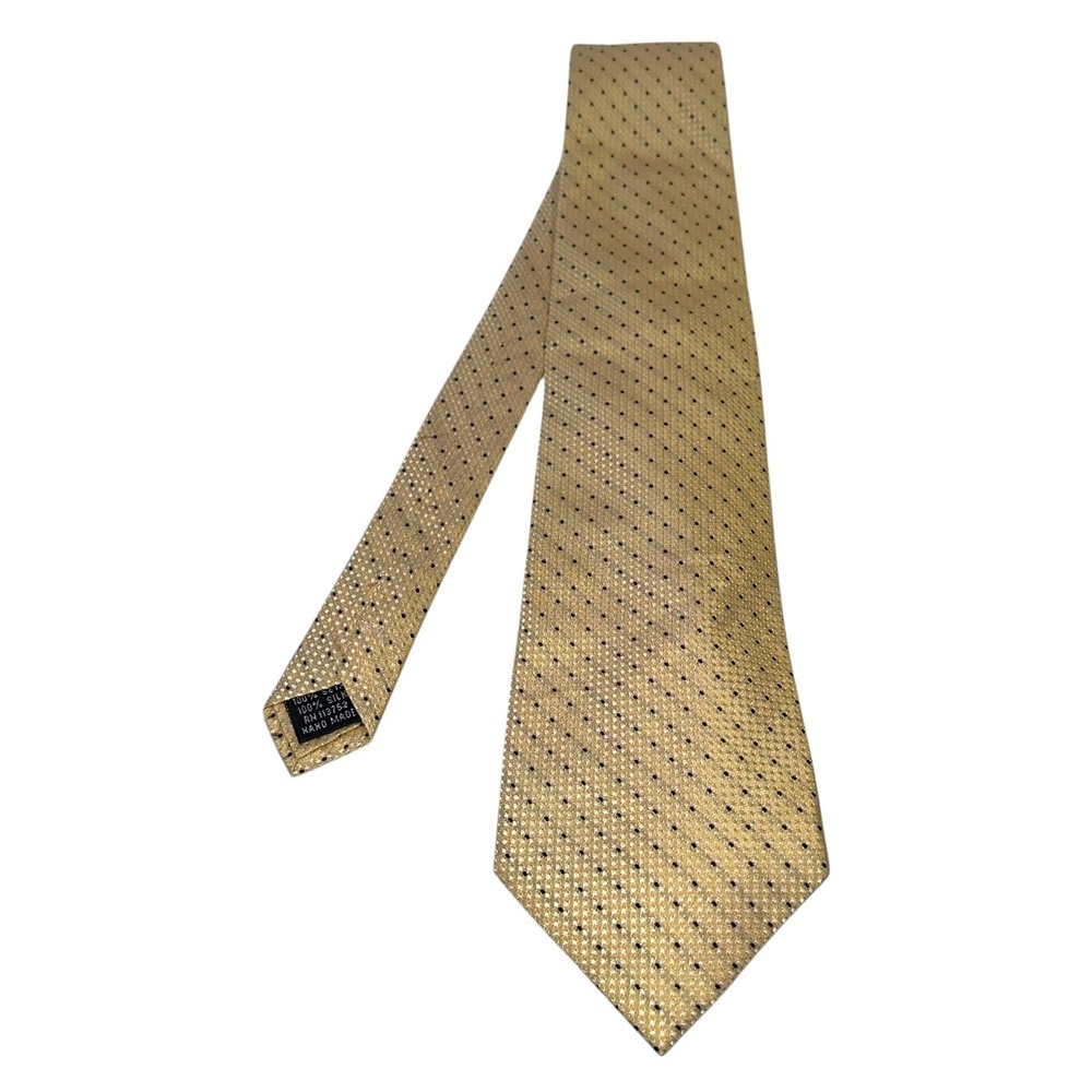 Pronto-Uomo Men's Yellow 100% Silk‎ Hand Made Neck Tie
